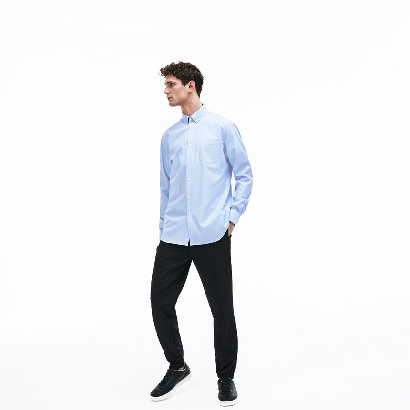 Camisas Lacoste Hombre Azules Claro Regular Fit Cotton Mini Piqué TK0-62546A7