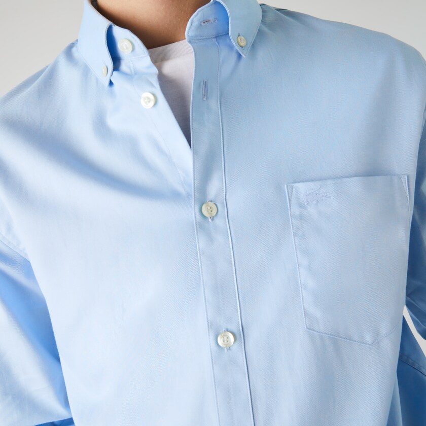 Camisas Lacoste Hombre Azules Claro Regular Fit Cotton Mini Piqué TK0-62546A7