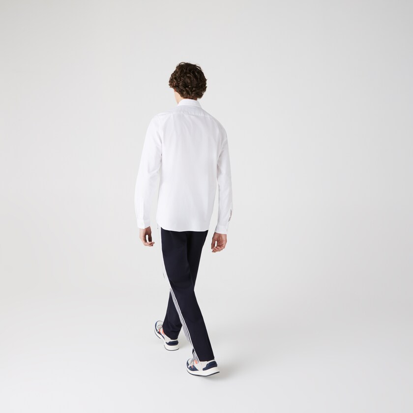 Camisas Lacoste Hombre Blancos Regular Fit Cotton Oxford ZK6-56255G1