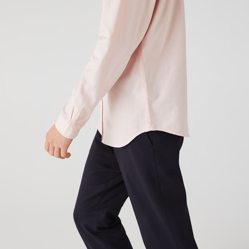 Camisas Lacoste Regular Fit Cotton Oxford Hombre Rosas Claro | SW3-70397M4