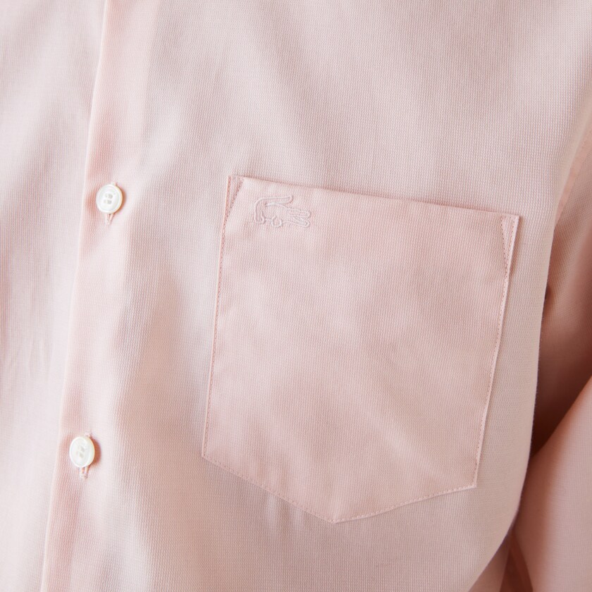 Camisas Lacoste Hombre Rosas Claro Regular Fit Cotton Poplin XS7-32203K1