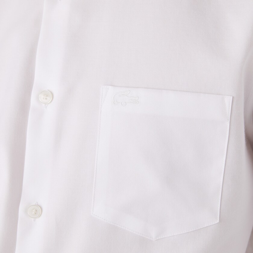 Camisas Lacoste Hombre Blancos Regular Fit Cotton Poplin YP6-04440C8