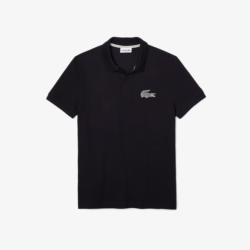 Camisas Lacoste Regular Fit Crocodile Badge Cotton Piqué Polo Hombre Azul Marino Azules | VN1-92239A6