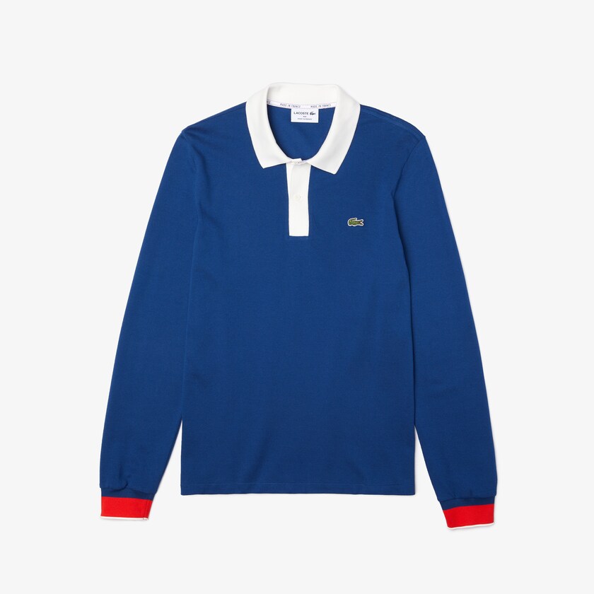 Camisas Lacoste Regular Fit Made in France Polo Hombre Azules Blancos Rojos | PX7-12421R7
