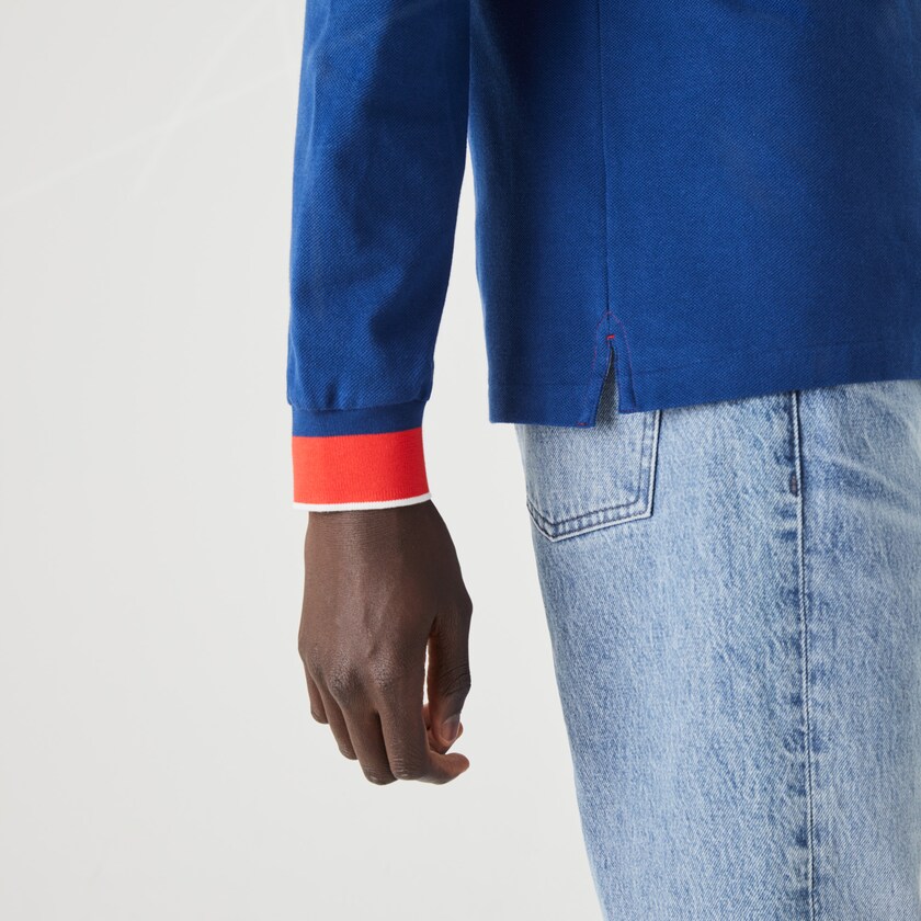 Camisas Lacoste Regular Fit Made in France Polo Hombre Azules Blancos Rojos | PX7-12421R7