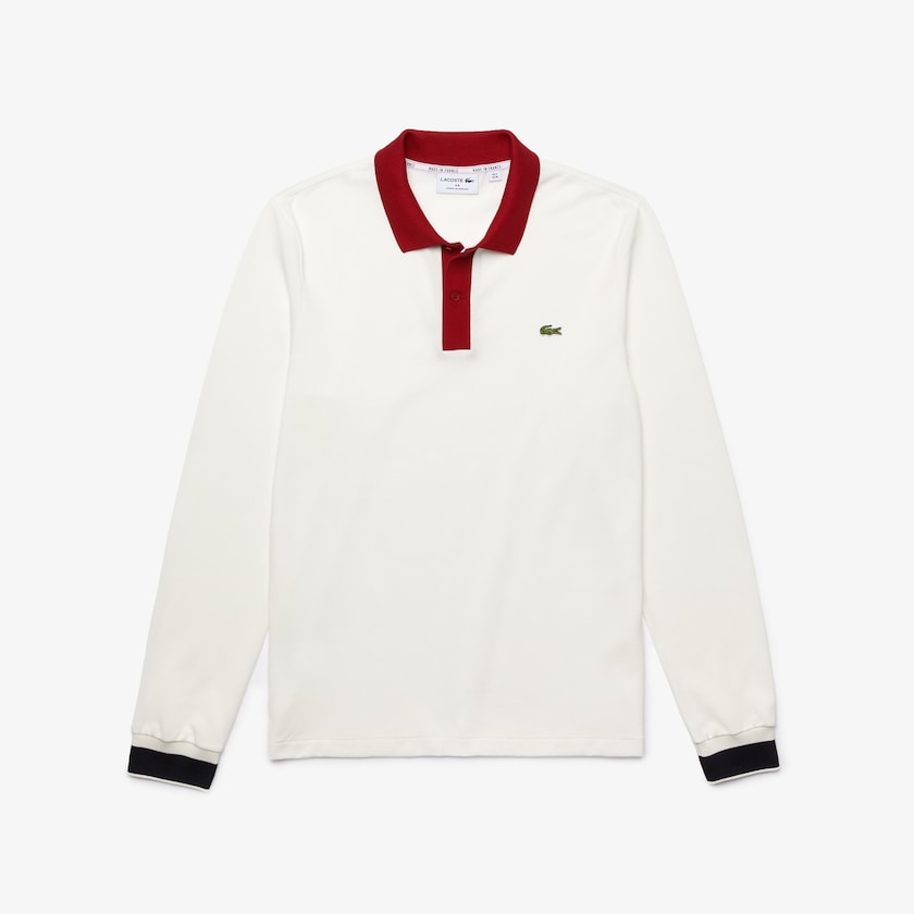Camisas Lacoste Regular Fit Made in France Polo Hombre Blancos Rojos Oscuro Azul Marino Azules | MU0-51265V0