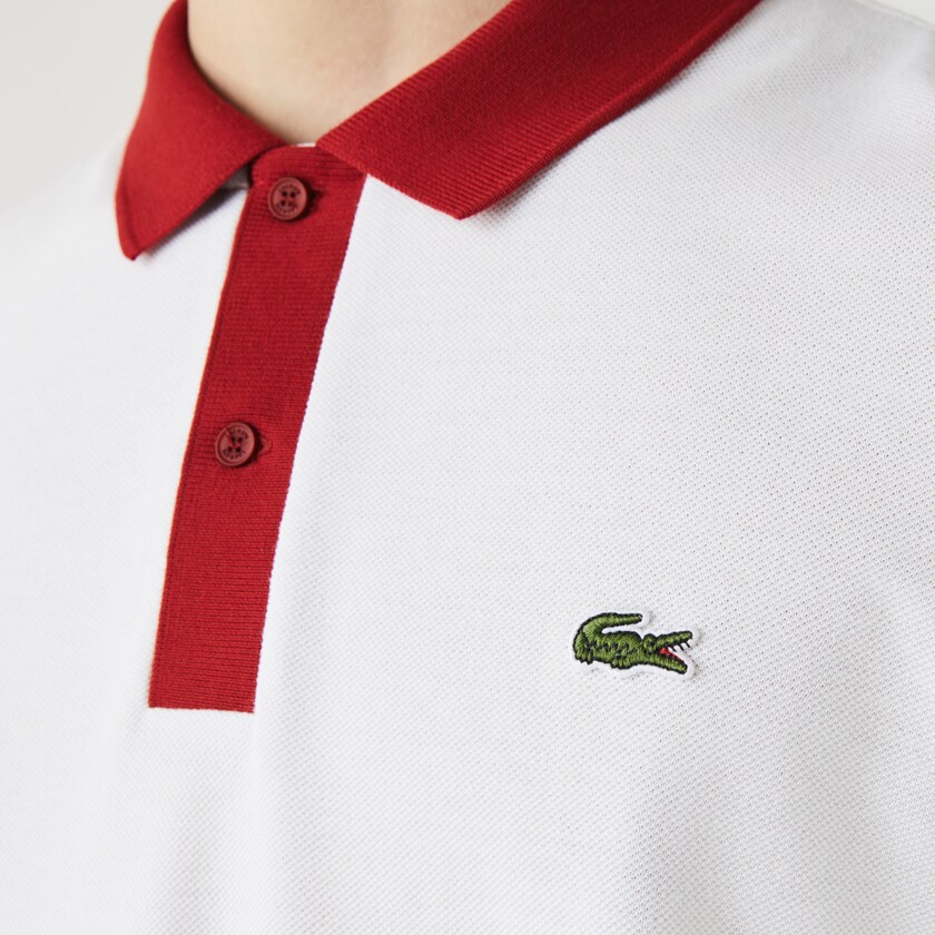 Camisas Lacoste Regular Fit Made in France Polo Hombre Blancos Rojos Oscuro Azul Marino Azules | MU0-51265V0