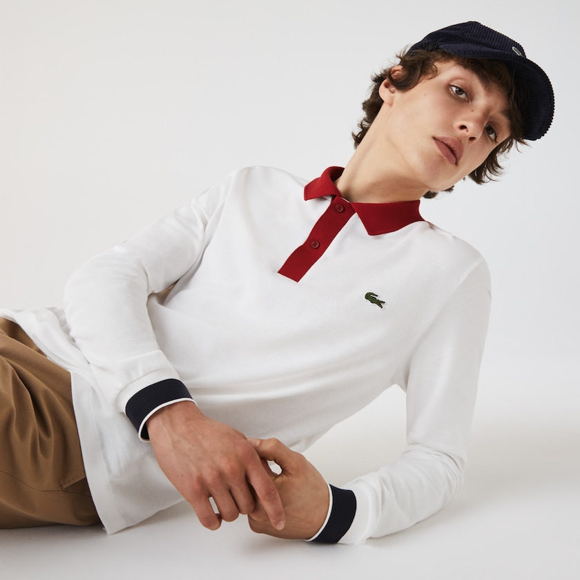 Camisas Lacoste Regular Fit Made in France Polo Hombre Blancos Rojos Oscuro Azul Marino Azules | MU0-51265V0