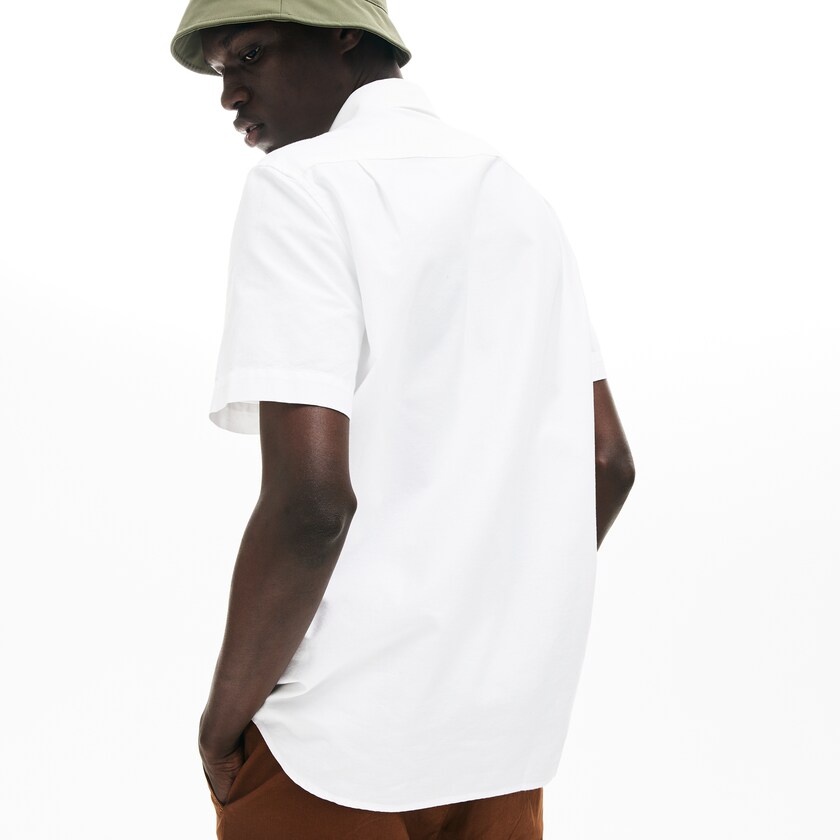 Camisas Lacoste Hombre Blancos Regular Fit Oxford Cotton EV9-09540E9