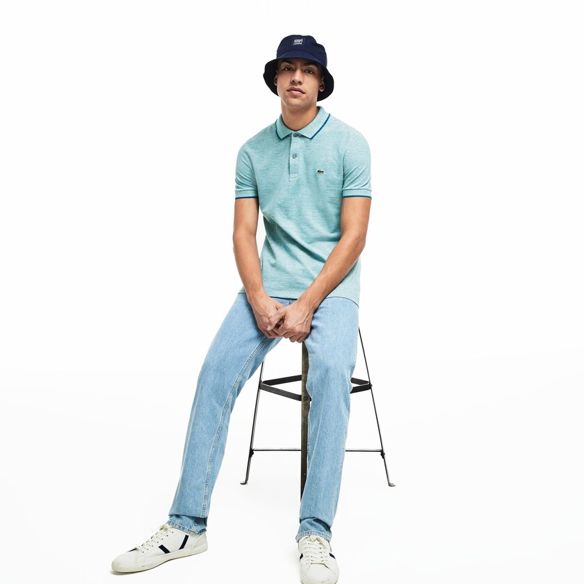 Camisas Lacoste Regular Fit Piqué Polo Hombre Azules | NL2-21862V1