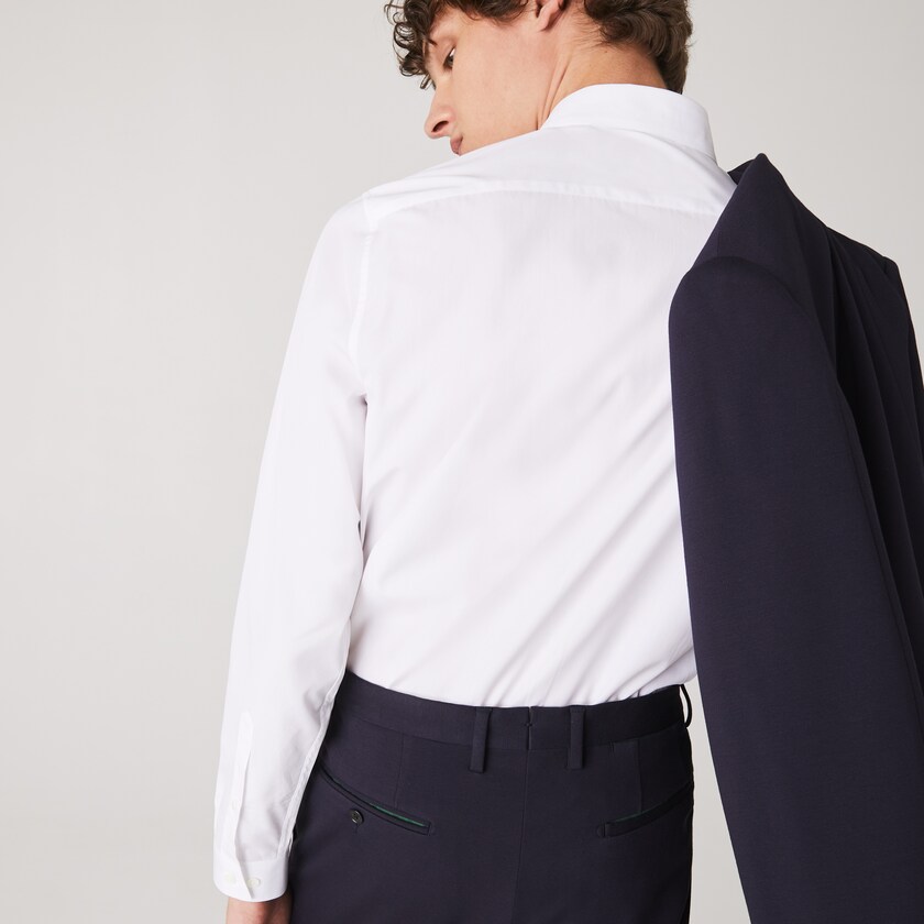Camisas Lacoste Hombre Blancos Regular Fit Premium Cotton Poplin XG7-37693C5