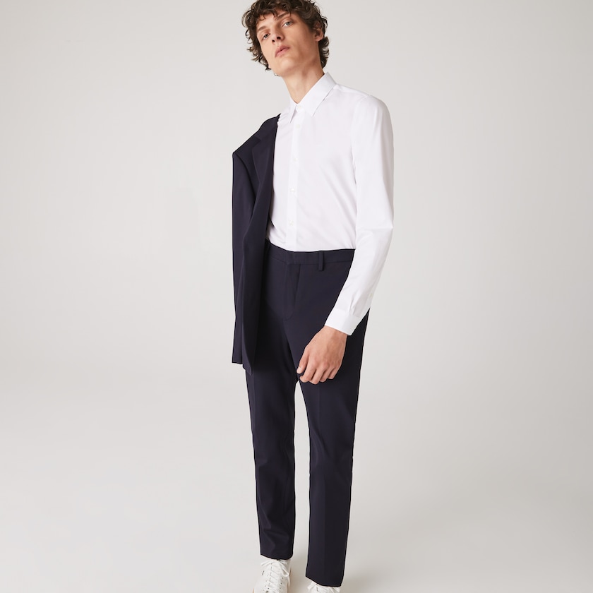 Camisas Lacoste Hombre Blancos Regular Fit Premium Cotton Poplin XG7-37693C5
