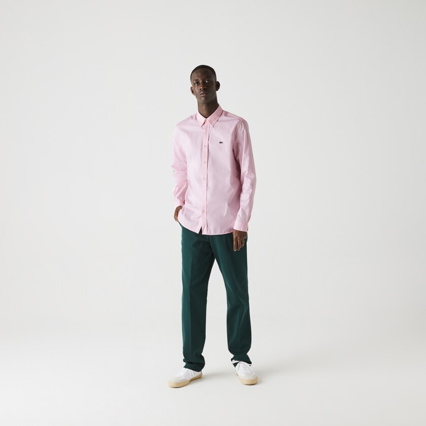 Camisas Lacoste Hombre Rosas Claro Regular Fit Premium Cotton ME3-85108R8