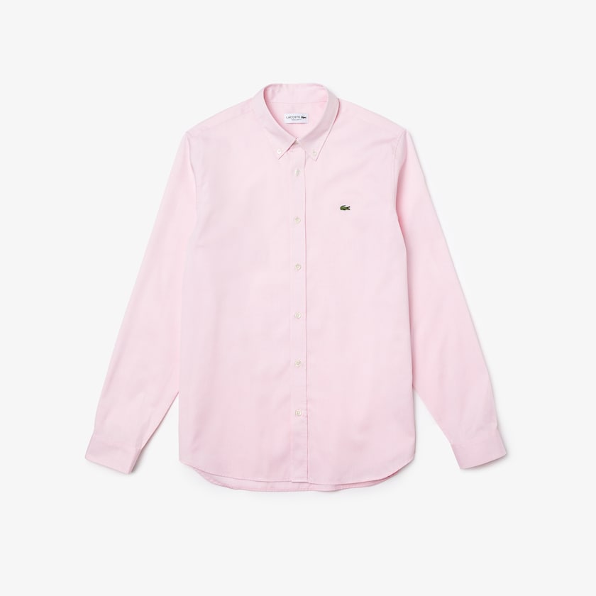Camisas Lacoste Hombre Rosas Claro Regular Fit Premium Cotton ME3-85108R8