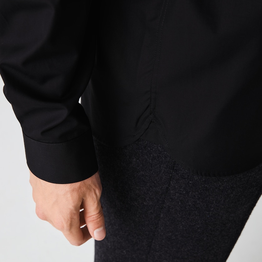 Camisas Lacoste Hombre Negros Regular Fit Premium Cotton Poplin XD0-76267J7