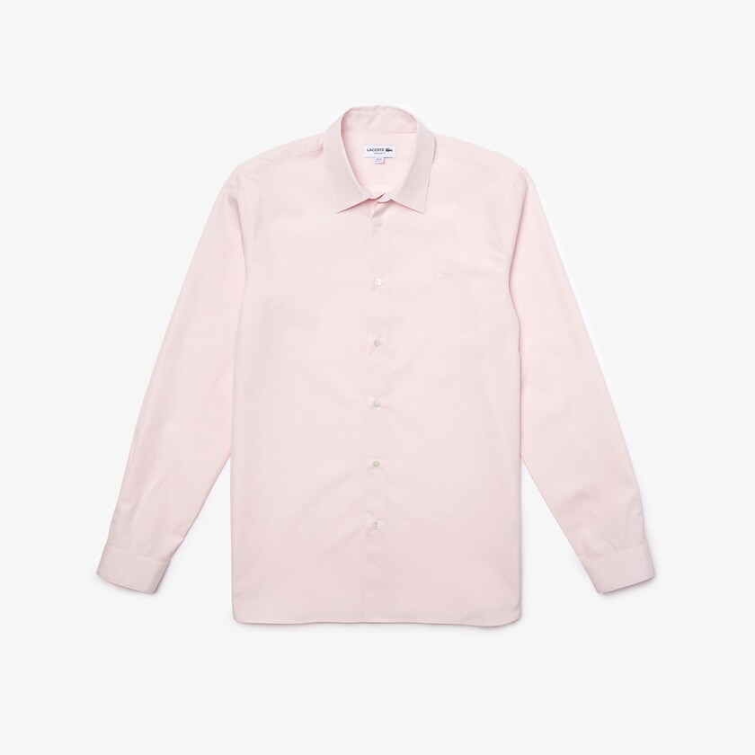 Camisas Lacoste Hombre Rosas Claro Regular Fit Premium Cotton Poplin XA3-00540S5