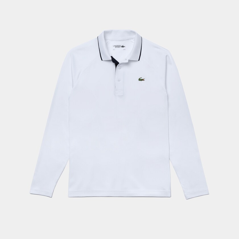 Camisas Lacoste SPORT Breathable Golf Polo Hombre Blancos Azul Marino Azules | ZC5-80858B3