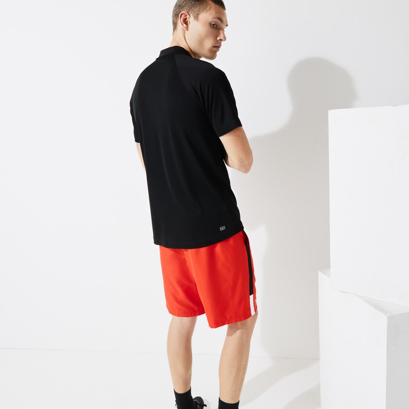 Camisas Lacoste SPORT Breathable Run-Resistant Interlock Polo Hombre Negros | FM8-08550K3