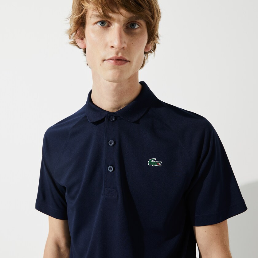Camisas Lacoste SPORT Breathable Run-Resistant Interlock Polo Hombre Azul Marino Azules | UM5-88868M0