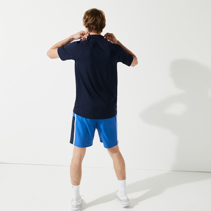 Camisas Lacoste SPORT Breathable Run-Resistant Interlock Polo Hombre Azul Marino Azules | UM5-88868M0