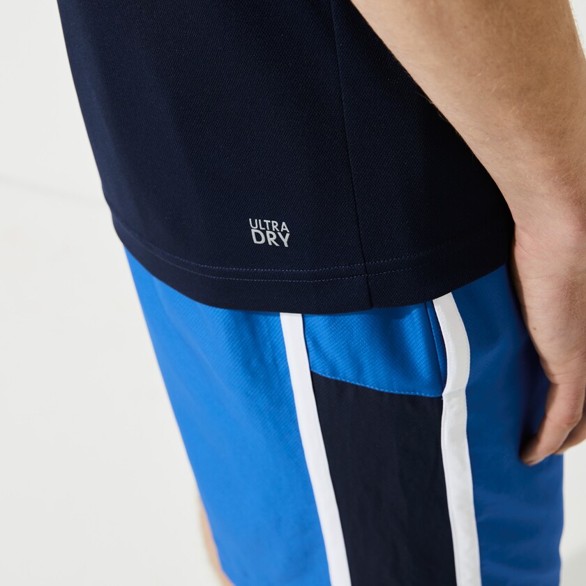Camisas Lacoste SPORT Breathable Run-Resistant Interlock Polo Hombre Azul Marino Azules | UM5-88868M0