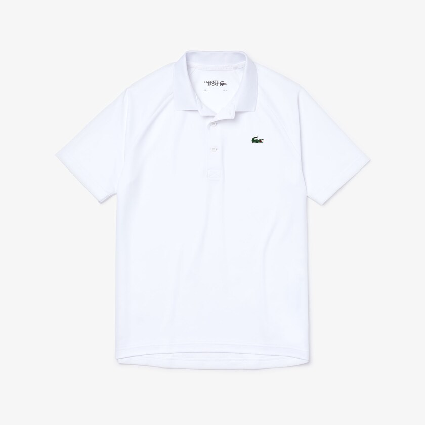 Camisas Lacoste SPORT Breathable Run-Resistant Interlock Polo Hombre Blancos | DB1-42554H6