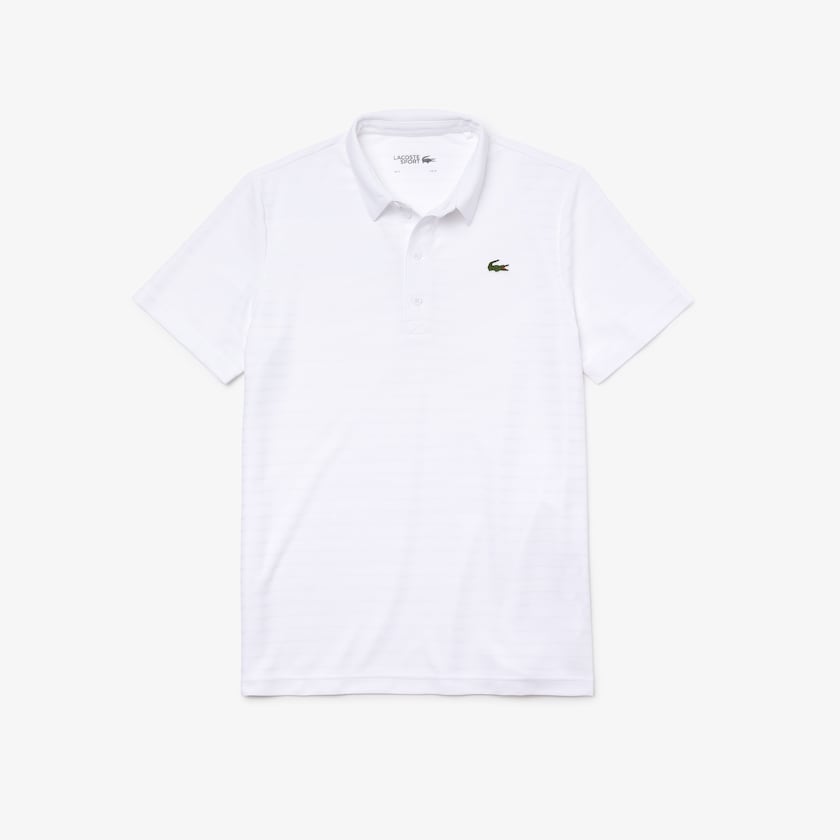 Camisas Lacoste Hombre Blancos SPORT Textured Breathable Golf Polo QZ7-93589G6