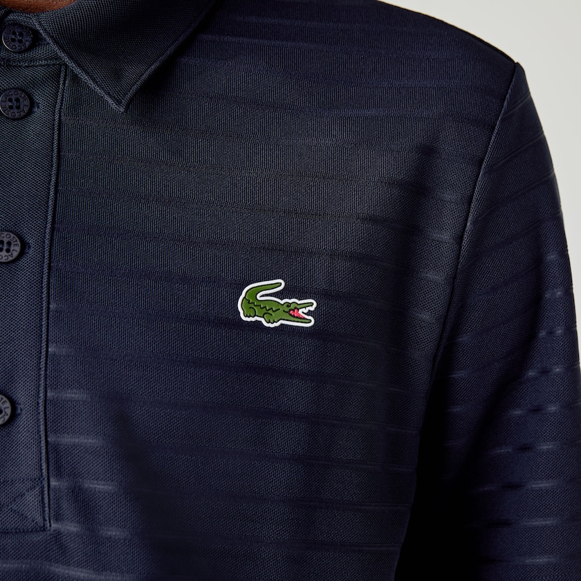 Camisas Lacoste SPORT Textured Breathable Golf Polo Hombre Azul Marino Azules | ZO5-14631Y0
