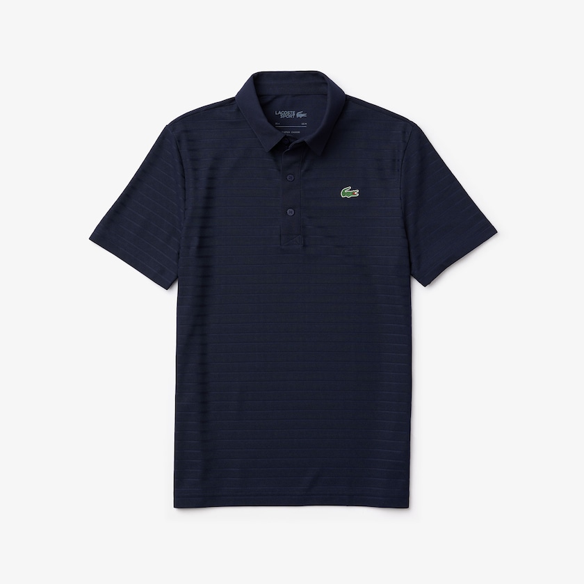 Camisas Lacoste SPORT Textured Breathable Golf Polo Hombre Azul Marino Azules | ZO5-14631Y0