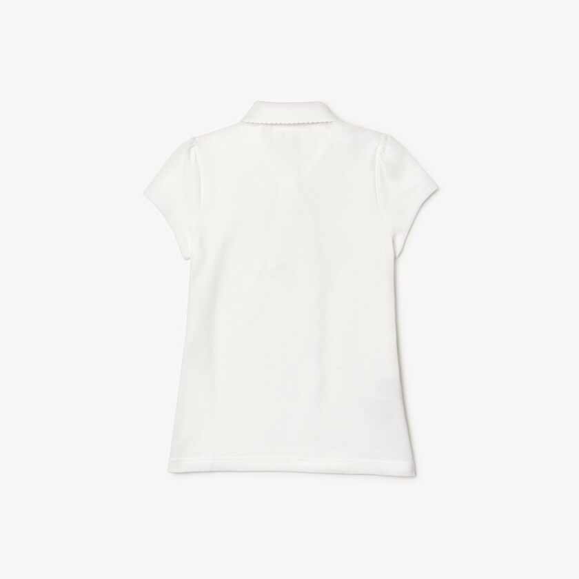 Camisas Lacoste Niños Blancos Scalloped Collar Mini Piqué Polo FI3-06440S1