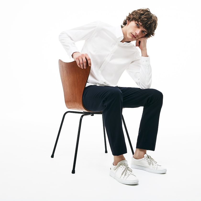 Camisas Lacoste Hombre Blancos Slim Fit Stretch Cotton Pinpoint ZI2-63546L7
