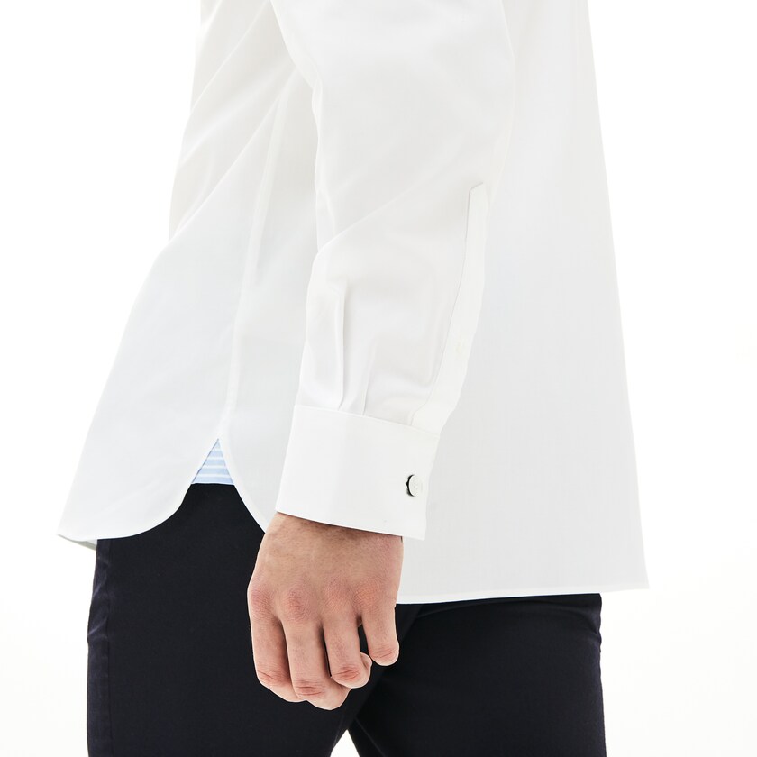 Camisas Lacoste Hombre Blancos Slim Fit Stretch Cotton ZD0-19241L4
