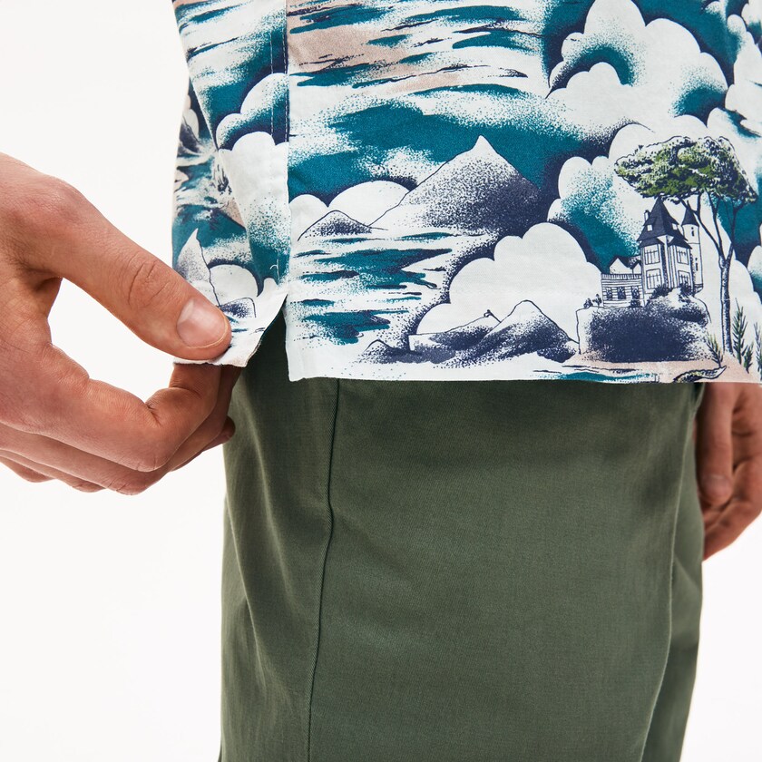 Camisas Lacoste Hombre Azules Rosas Claro Blancos Southern France Print Cotton Hawaiian Fit FR7-45034K2