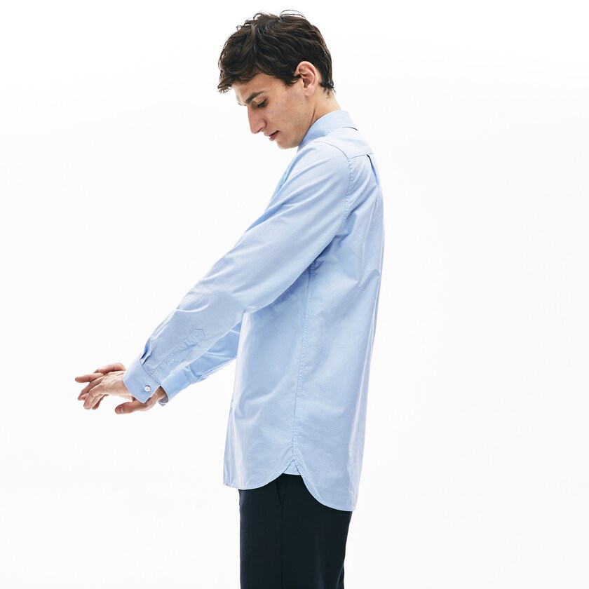 Camisas Lacoste Hombre Azules Claro Blancos Textured Cotton LP6-88998F2