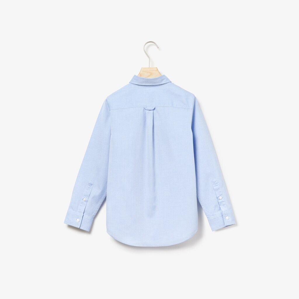 Camisas Lacoste Niños Azules Claro shirt in Oxford cotton knit WN5-80188S0