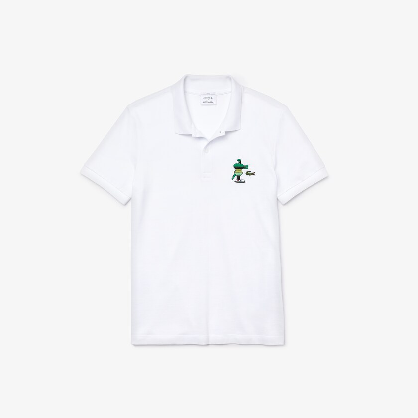 Camisas Lacoste x Jeremyville Design Classic Fit Polo Hombre Blancos | VA9-90519V9