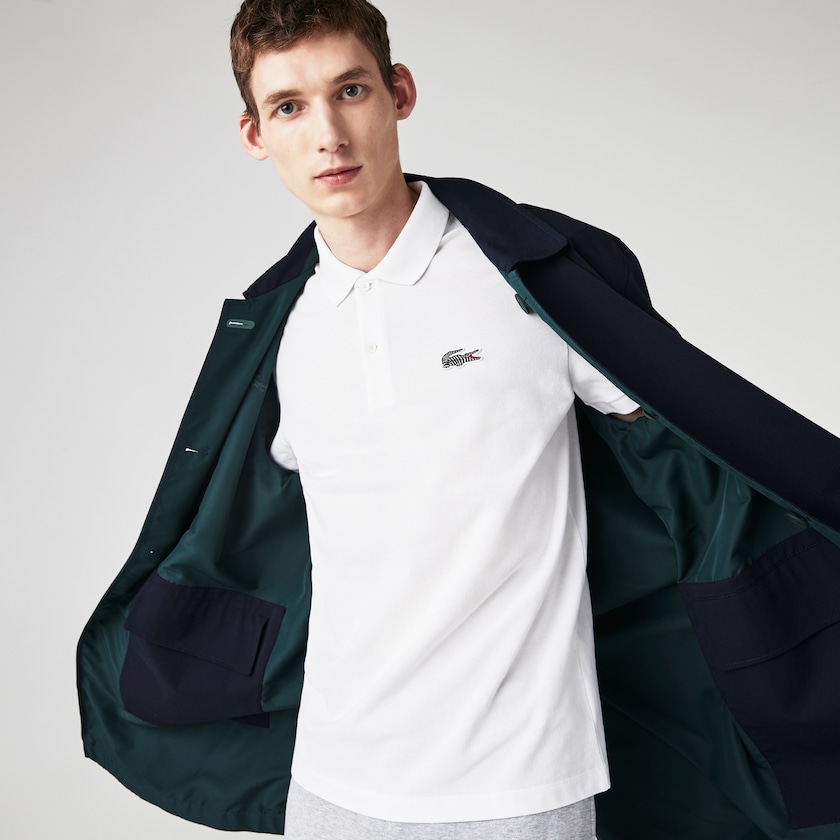 Camisas Lacoste x National Geographic Regular Fit Organic Cotton Polo Hombre Blancos | IZ8-04290P5