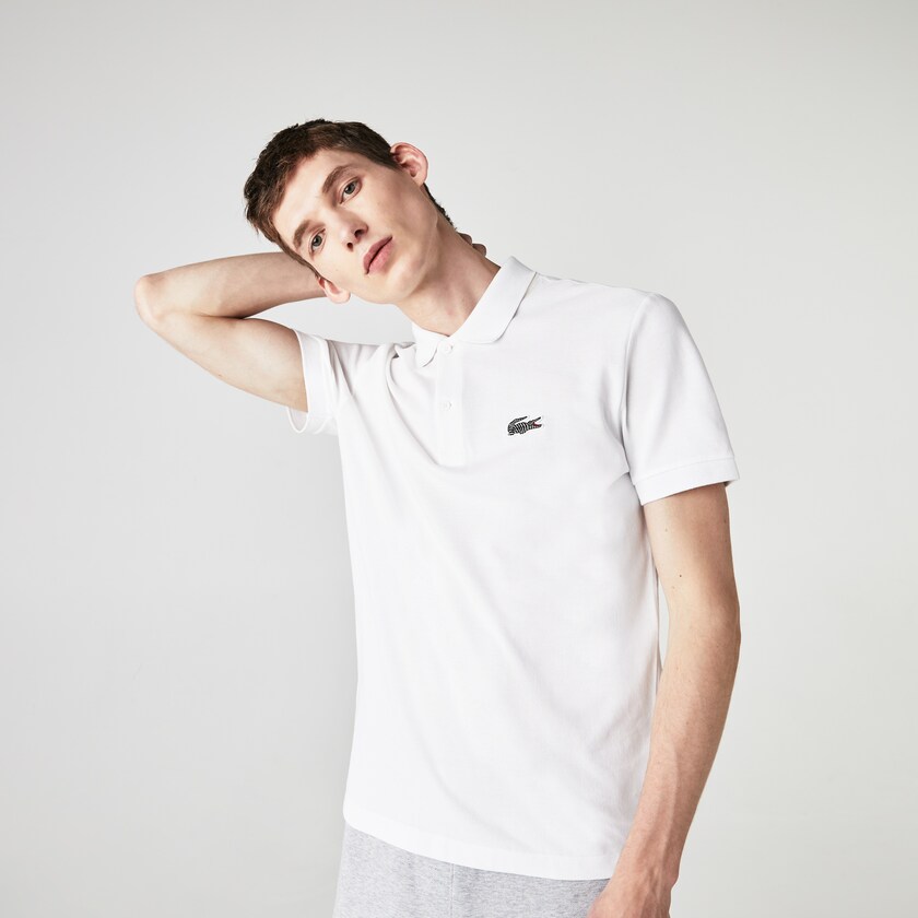 Camisas Lacoste x National Geographic Regular Fit Organic Cotton Polo Hombre Blancos | IZ8-04290P5
