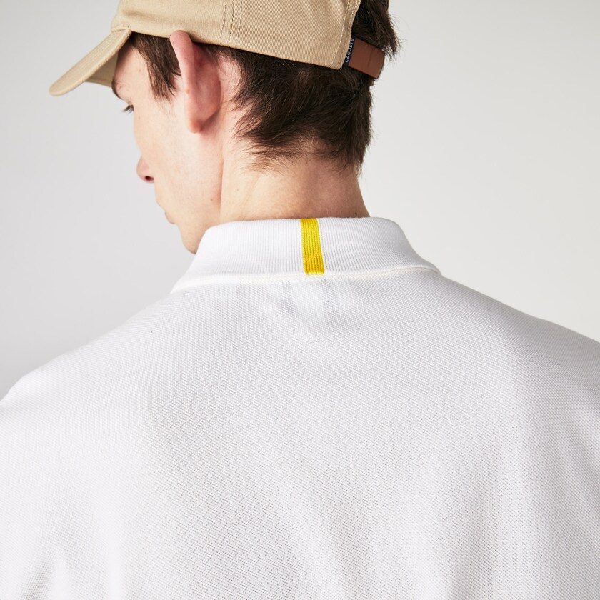 Camisas Lacoste x National Geographic Regular Fit Organic Cotton Polo Hombre Blancos | GI5-81718S7
