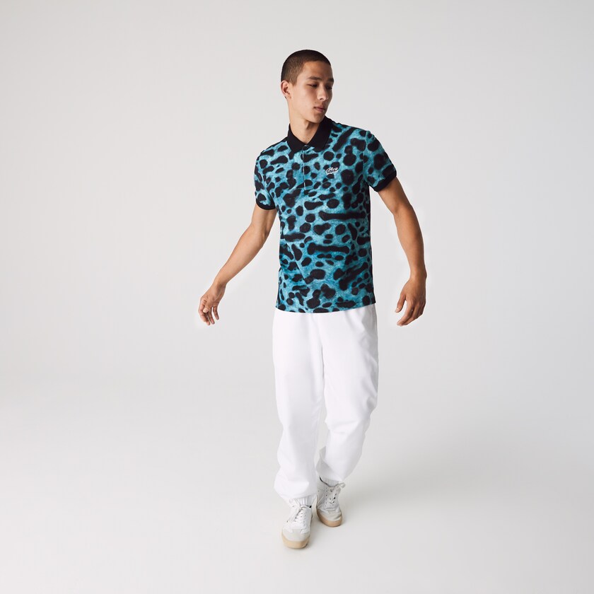 Camisas Lacoste x National Geographic Regular Fit Print Cotton Polo Hombre Blancos | VS4-46444S6