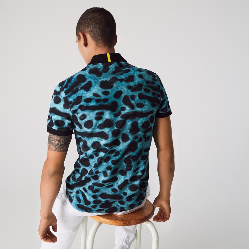 Camisas Lacoste x National Geographic Regular Fit Print Cotton Polo Hombre Blancos | VS4-46444S6