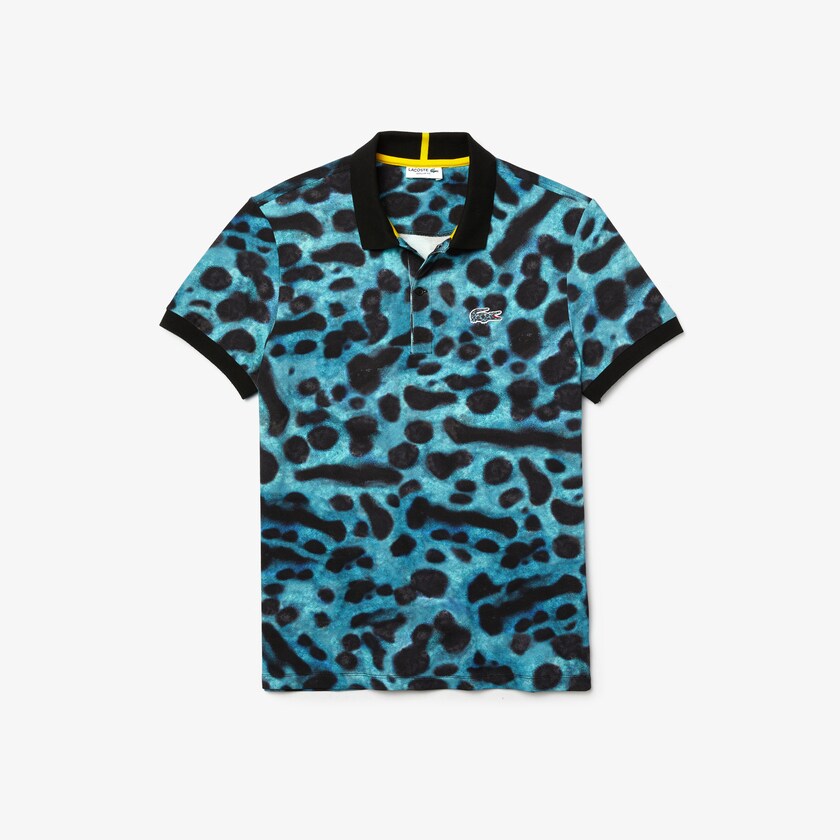 Camisas Lacoste x National Geographic Regular Fit Print Cotton Polo Hombre Blancos | VS4-46444S6