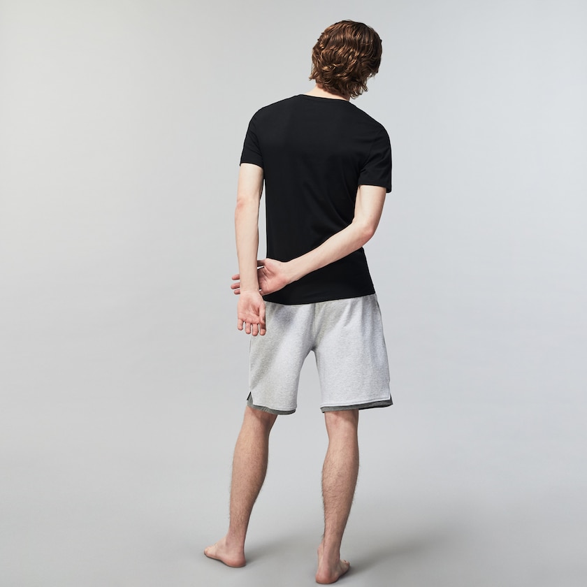 Camiseta Lacoste 3 Pack of Plains Hombre Negros | LF5-43504C6