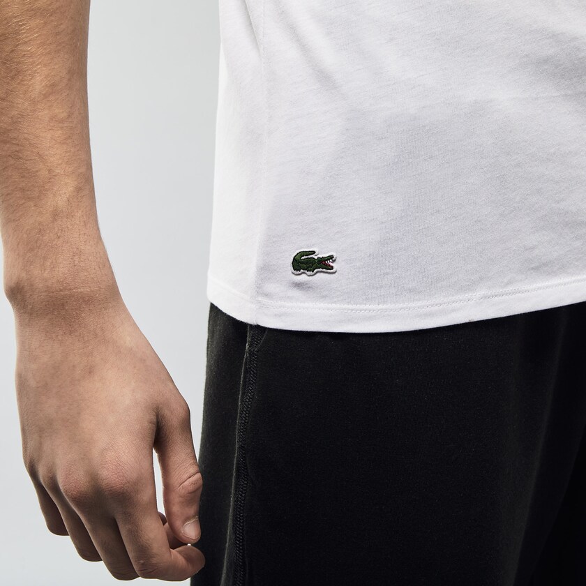Camiseta Lacoste 3 Pack of Plains Hombre Blancos | AL2-72367Q7