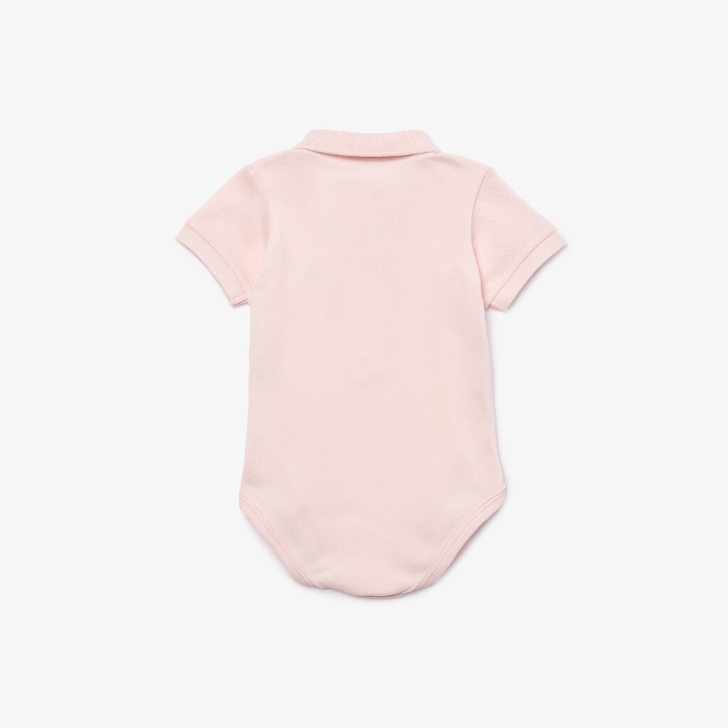 Camiseta Lacoste Niños Rosas Claro Baby Organic Cotton Piqué Bodysuit In Recycled Cardboard Box Set NI6-79137F6