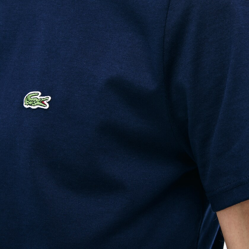 Camiseta Lacoste Hombre Azul Marino Azules Crew Neck Pima Cotton Jersey YI3-84468B4