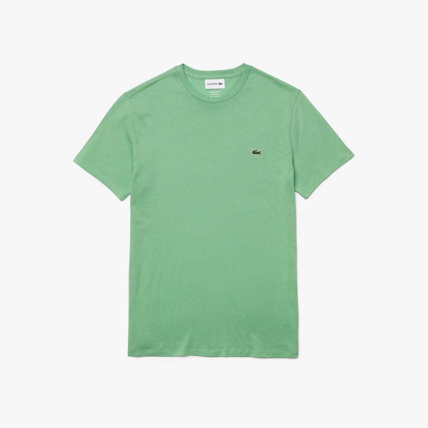 Camiseta Lacoste Crew Neck Pima Cotton Jersey Hombre Verdes | DH5-14651J6