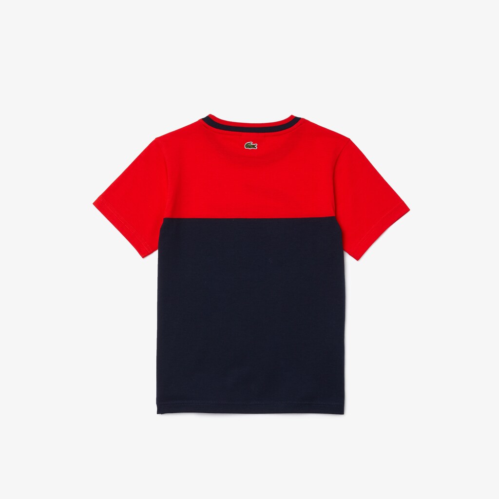 Camiseta Lacoste Niños Rojos Azul Marino Azules Crewneck Croc-Print Cotton CJ6-74657A2