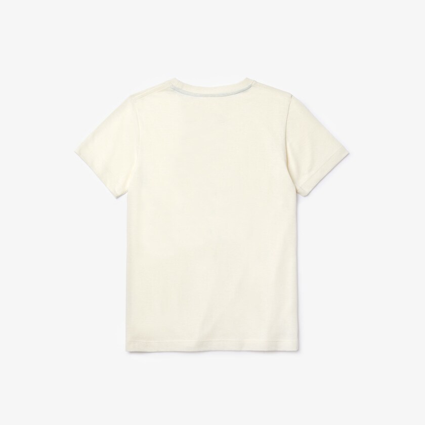 Camiseta Lacoste Niños Blancos Verdes Graphic Printed JA8-73777T8