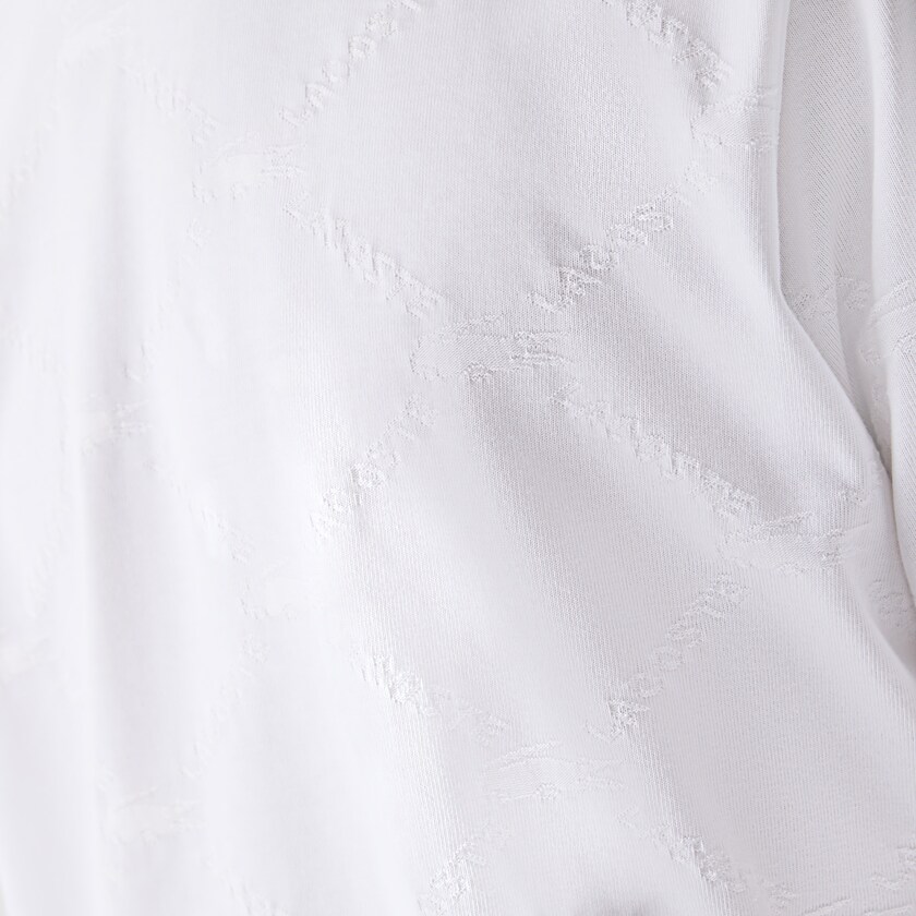 Camiseta Lacoste Hombre Blancos LIVE Monogram Printed UF3-99119P8